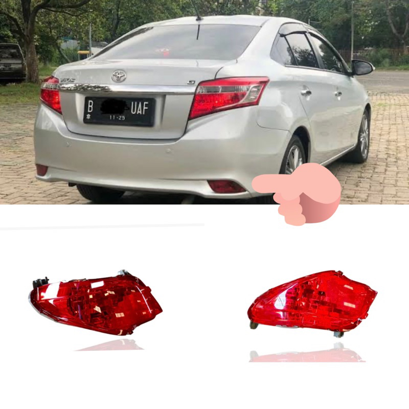 lampu bemper belakang Reflektor vios gen 3 kiri atau kanan