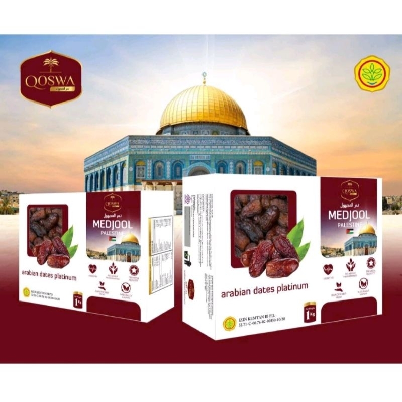 

Kurma Medjol Qoswa 1 kg Ukuran jumbo kemasan exclusive