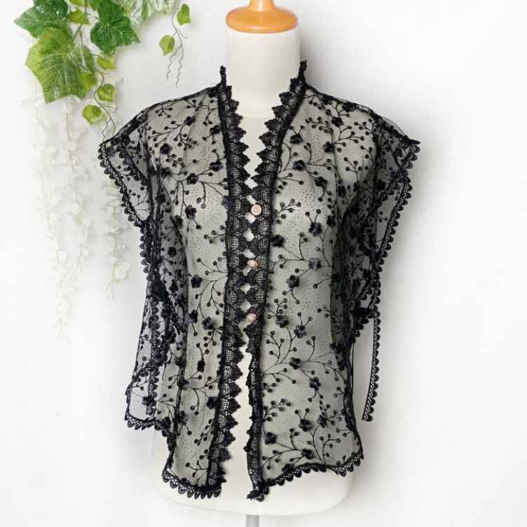 Terbatas Cape Outer Vest Tile Brokat Viral  Outer Lebaran