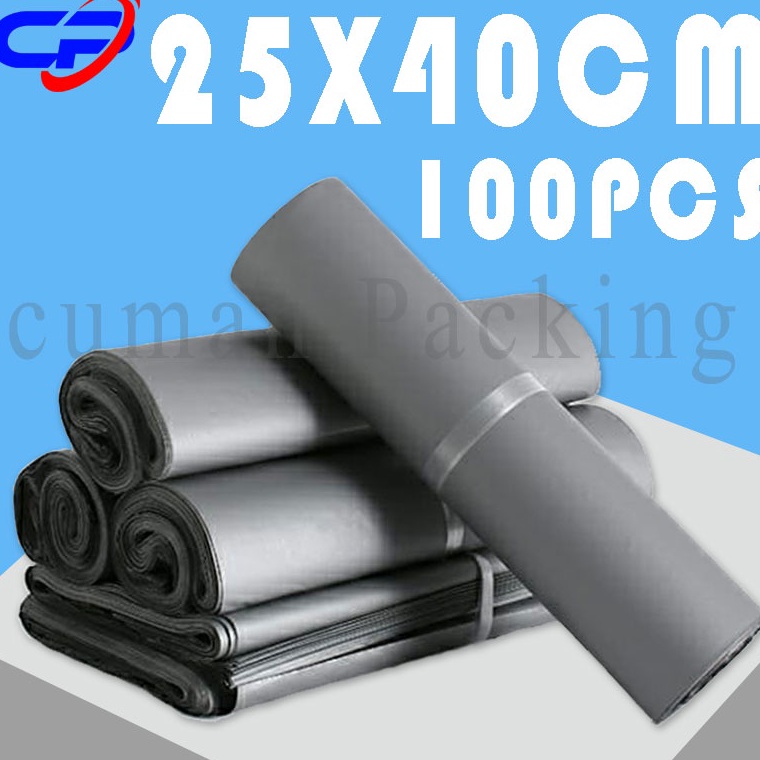 

FSU182 Ready Stok Plastik Packing Polymailer LDPE SILVER 25X4CM Lem Perekat Anti Plong Tebal Online Shop