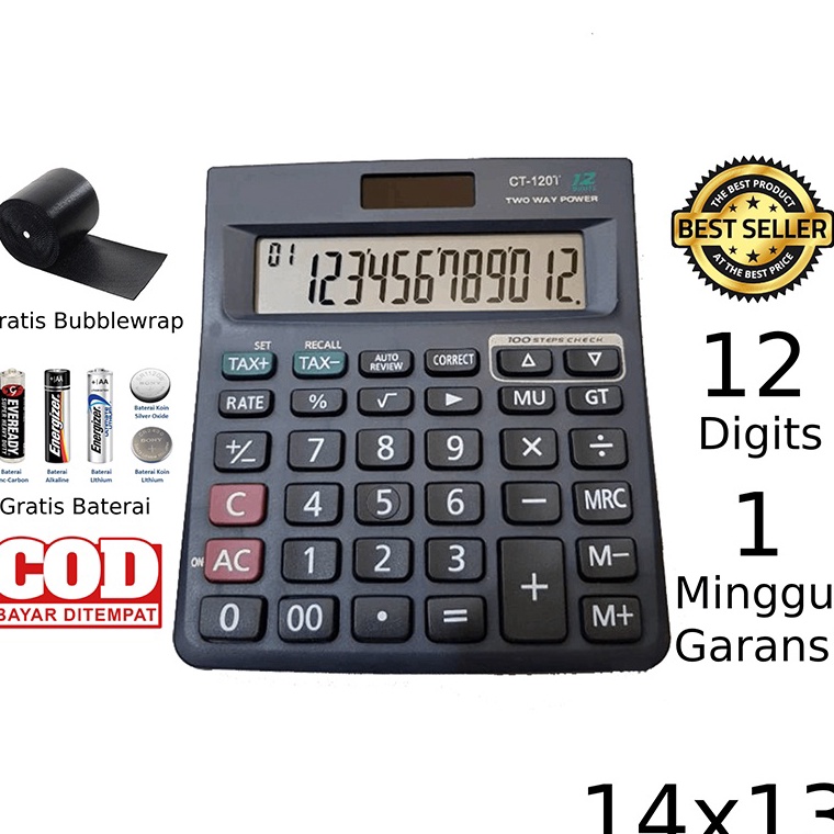 

YBS596 STAR Kalkulator CITIZEN 12T 12 Digit Kakulator Dagang Kalkulator check Calculator 12 Digit