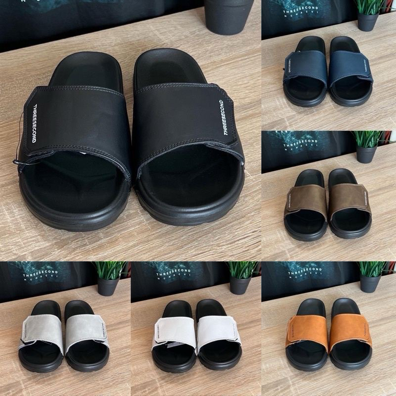 Sandal 3second Original Terbaru Slip On Pria