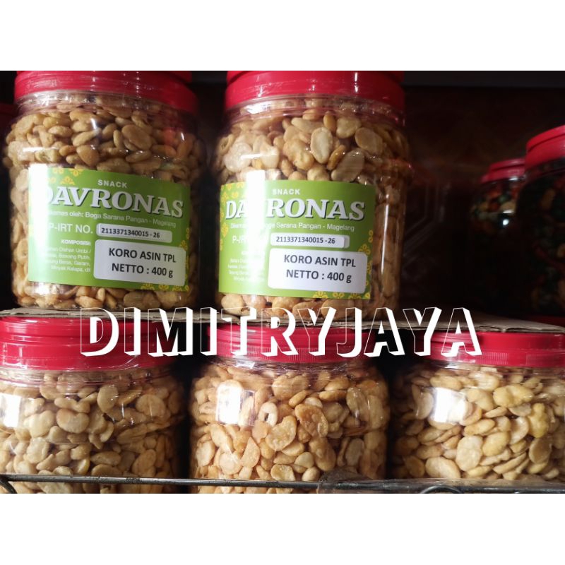 

Koro Asin Davronas 400 gram Toples / Oleh Oleh Magelang Temanggung Wonosobo Yogyakarta / Keripik Kerupuk Cemilan Snack