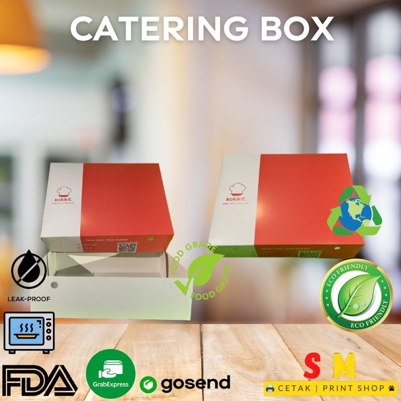 Custom Cetak & Custom Catering Box 32x22cm Ivory