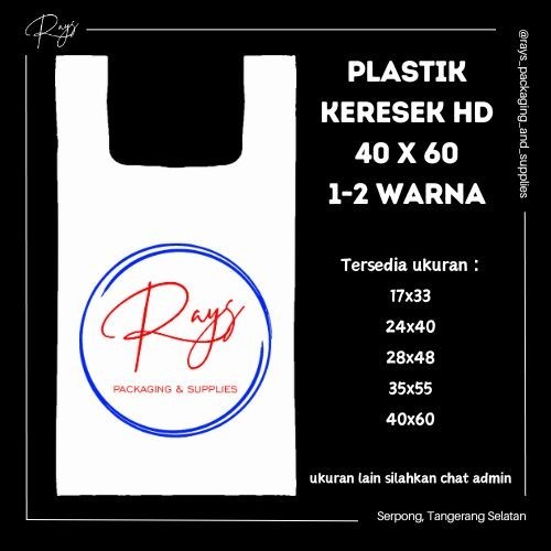Sablon Printing Plastik HD Ukuran 40 Kemasan Kantong Keresek - (40)