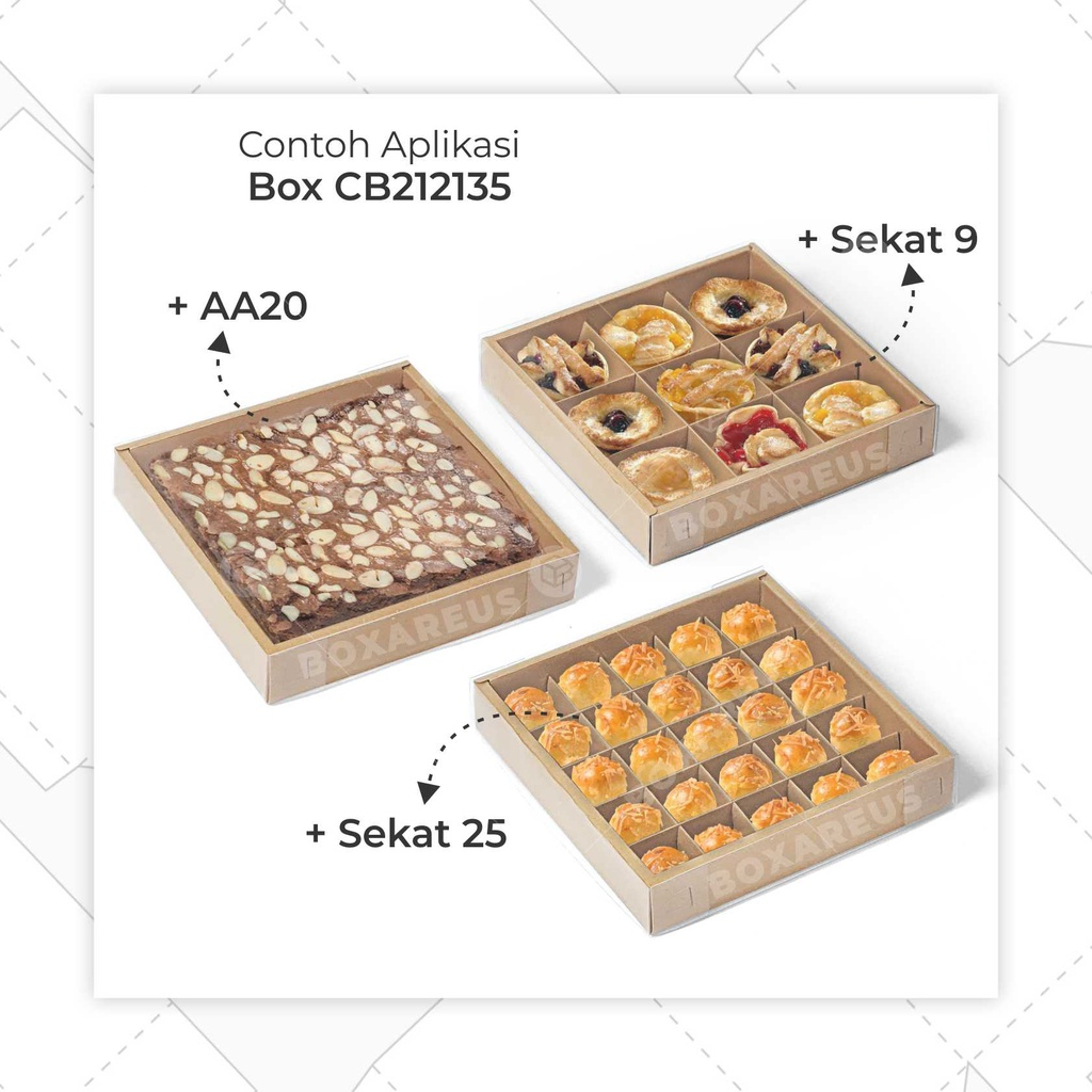 Box Nastar Pie Sekat Mika, Dus Kotak Sekat, Box Brownies | CB212135