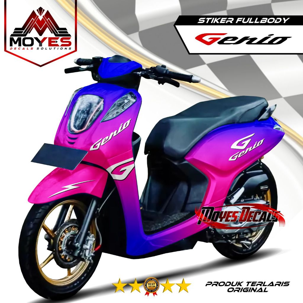 Decal Genio Full Body 2022 Stiker Genio Variasi 2022 Full Body Stiker Motor Genio 2022 Striping Geni