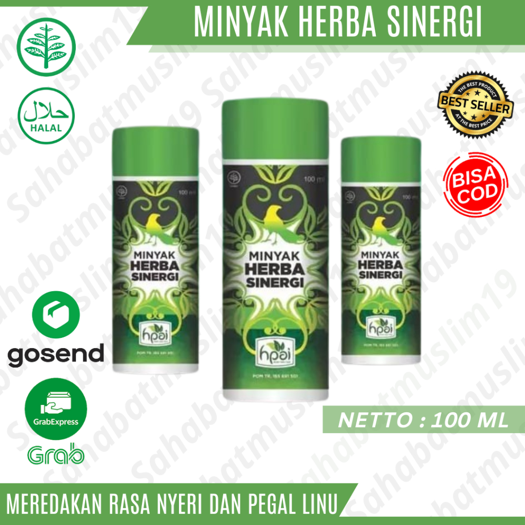 Minyak Herba Sinergi HNI HPAI Herbal Gosok Pijat 100ml Original Asli