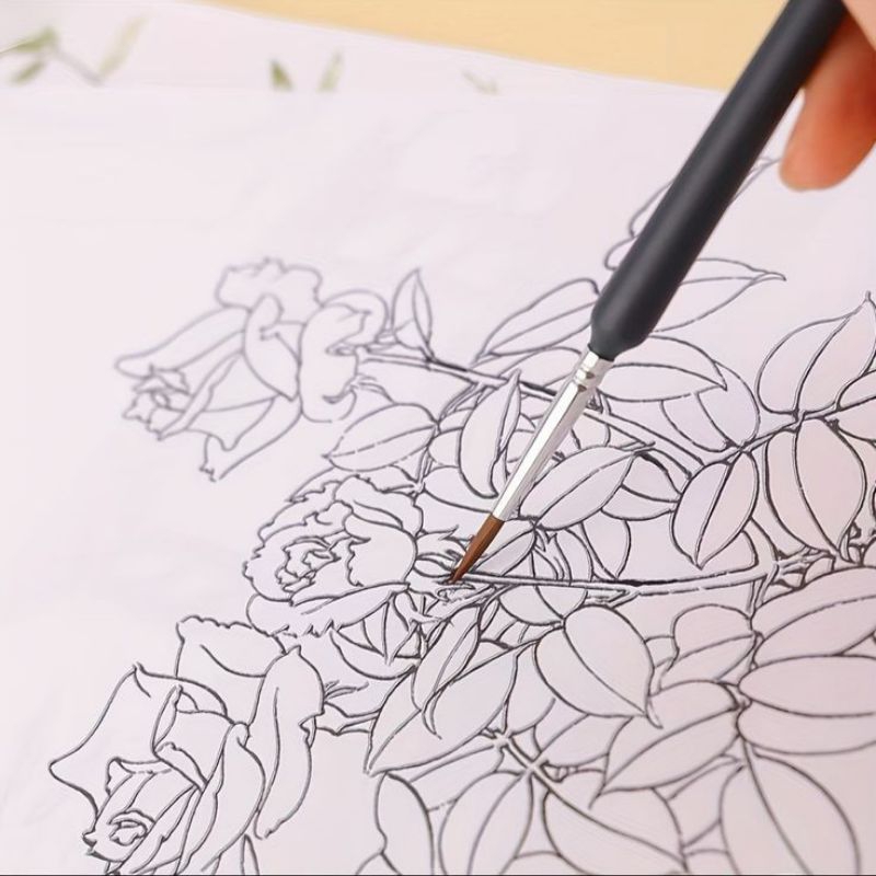 

Kuas Lukis Cat Air Bulu Serigala Profesional / Professional Pen-Type Round Watercolour Wolf