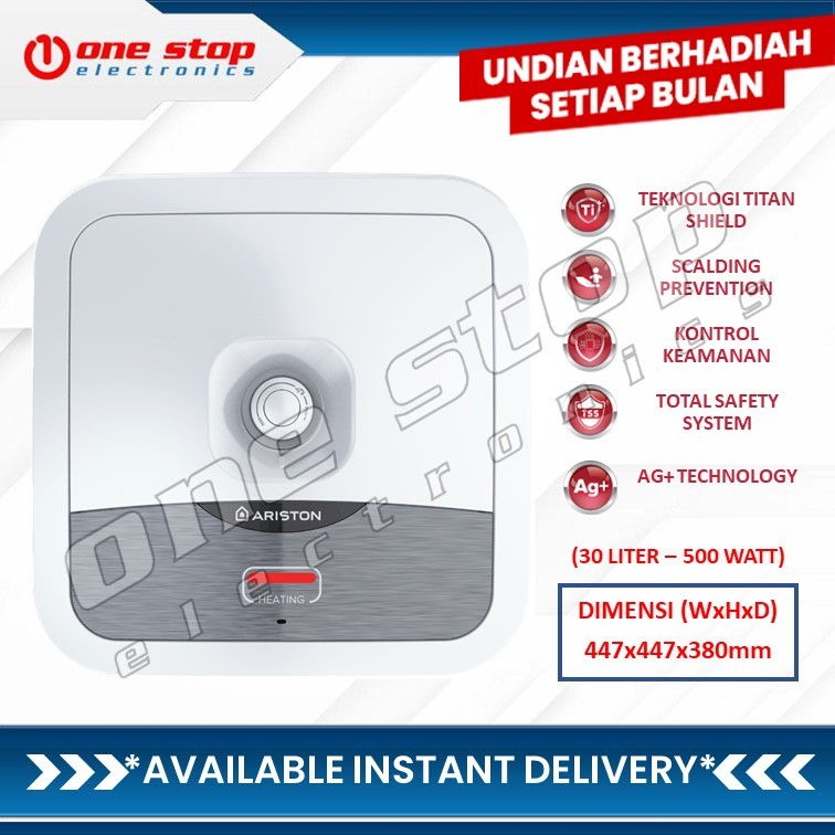 ARISTON AN2 30 R / AN2 30R / Andris2 R Water Heater 30 Liter 500 Watt