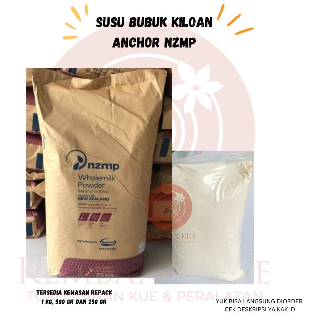 

NZMP MILK POWDER / anchor nzmp susu bubuk kiloan / repack 250 gr