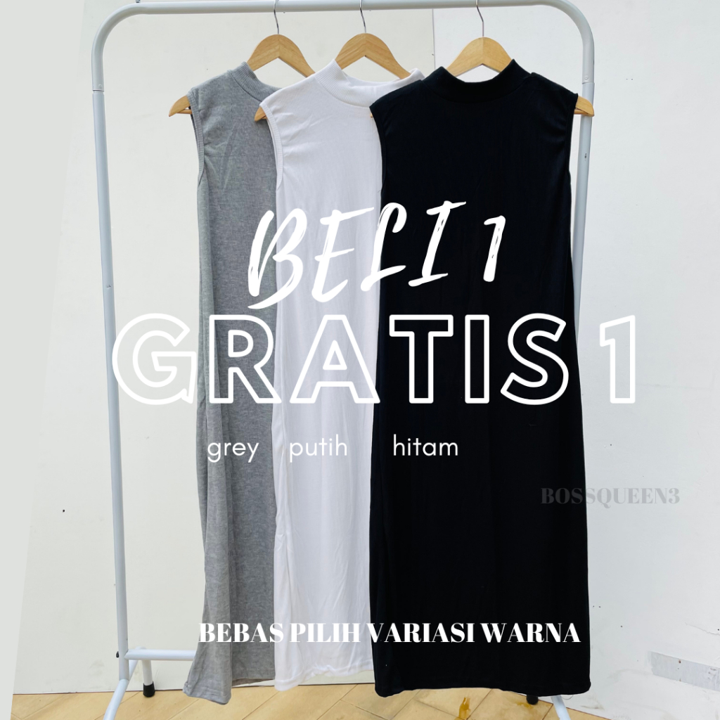 INNER DRESS RAJUT BELI 1 GRATIS 1/ inner dress kekinian/ inner dress fashion korean/ inner dress bus