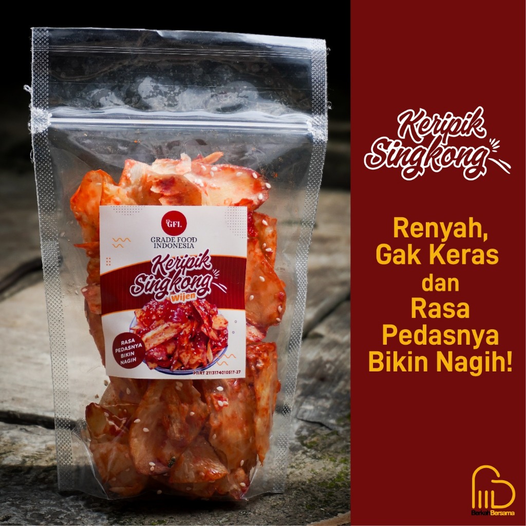 

Paket isi 3 Keripik Singkong Wijen Pedas Kualitas Premium