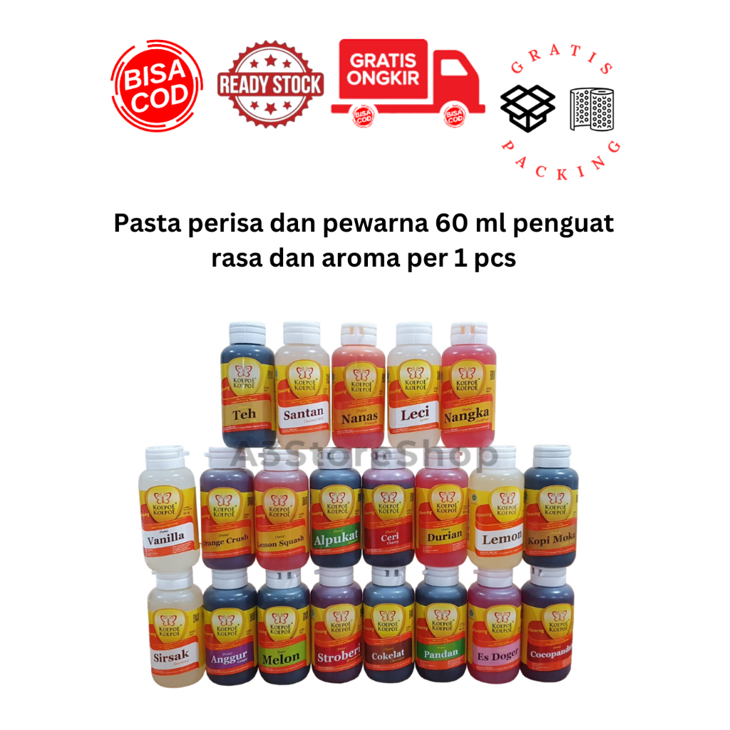 

Pasta perisa pewarna penguat rasa dan aroma 60 ml koepoe koepoe COD