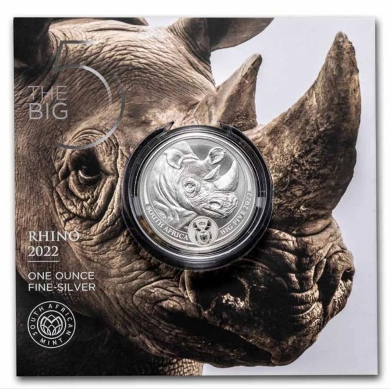 Perak Silver Coin South Africa Big Five Rhino II 2022 1 oz