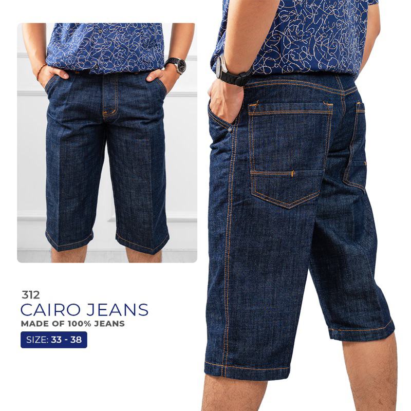 IBI Cairo Jeans | Celana Pendek Celana Ponggol Cowok Pria Denim Basic