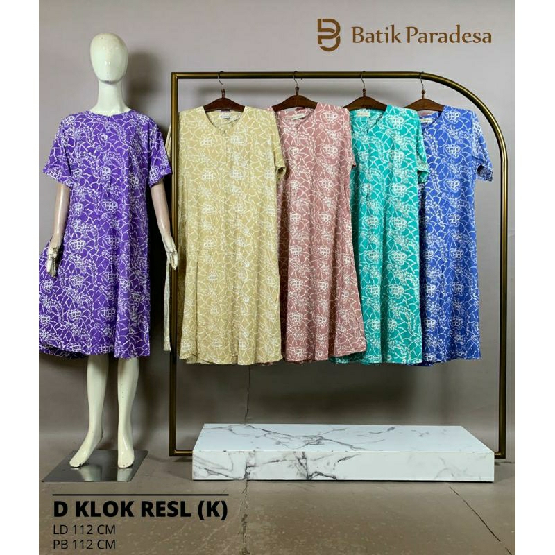 Daster Batik Pekalongan Daster Busui Daster Klok Resleting All Size Batik Paradesa by Batik Huza