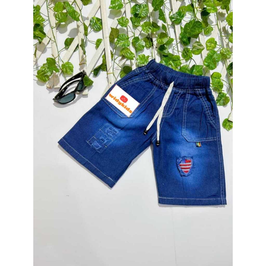 Celana Jeans Anak Laki Laki 1-8 tahun pendek warna biru / elana Jeans Pendek Anak Berkualitas / cela