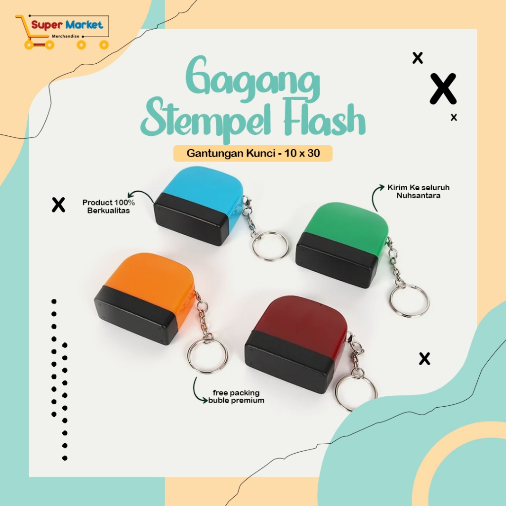 

Gagang Stempel Flash 10X30 / Gagang Stampel Gantungan Kunci Ukuran 1X3