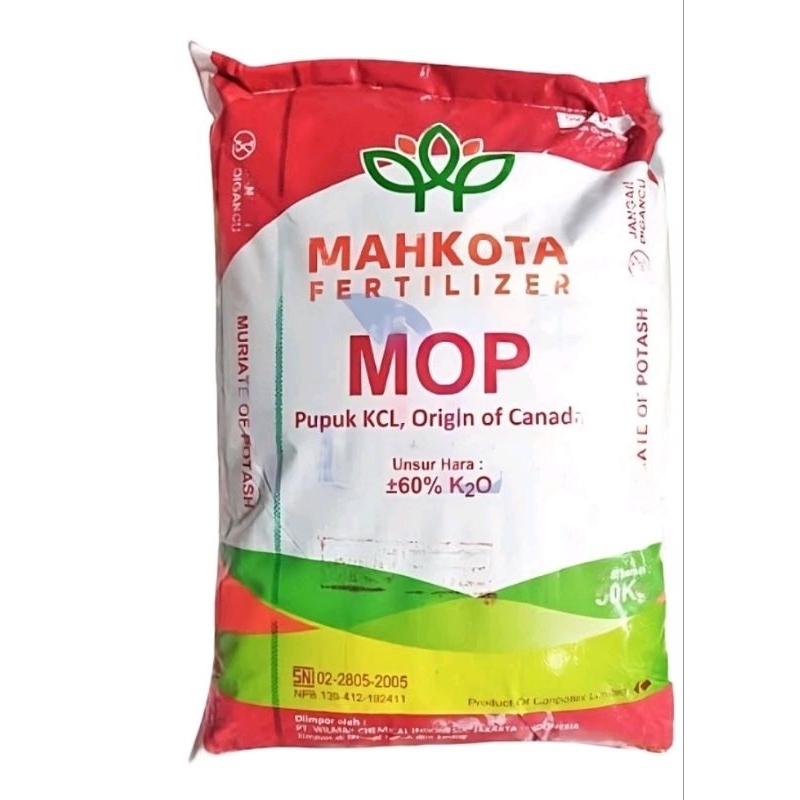 Pupuk MOP / KCL MAHKOTA pupuk Kalium 50 Kg