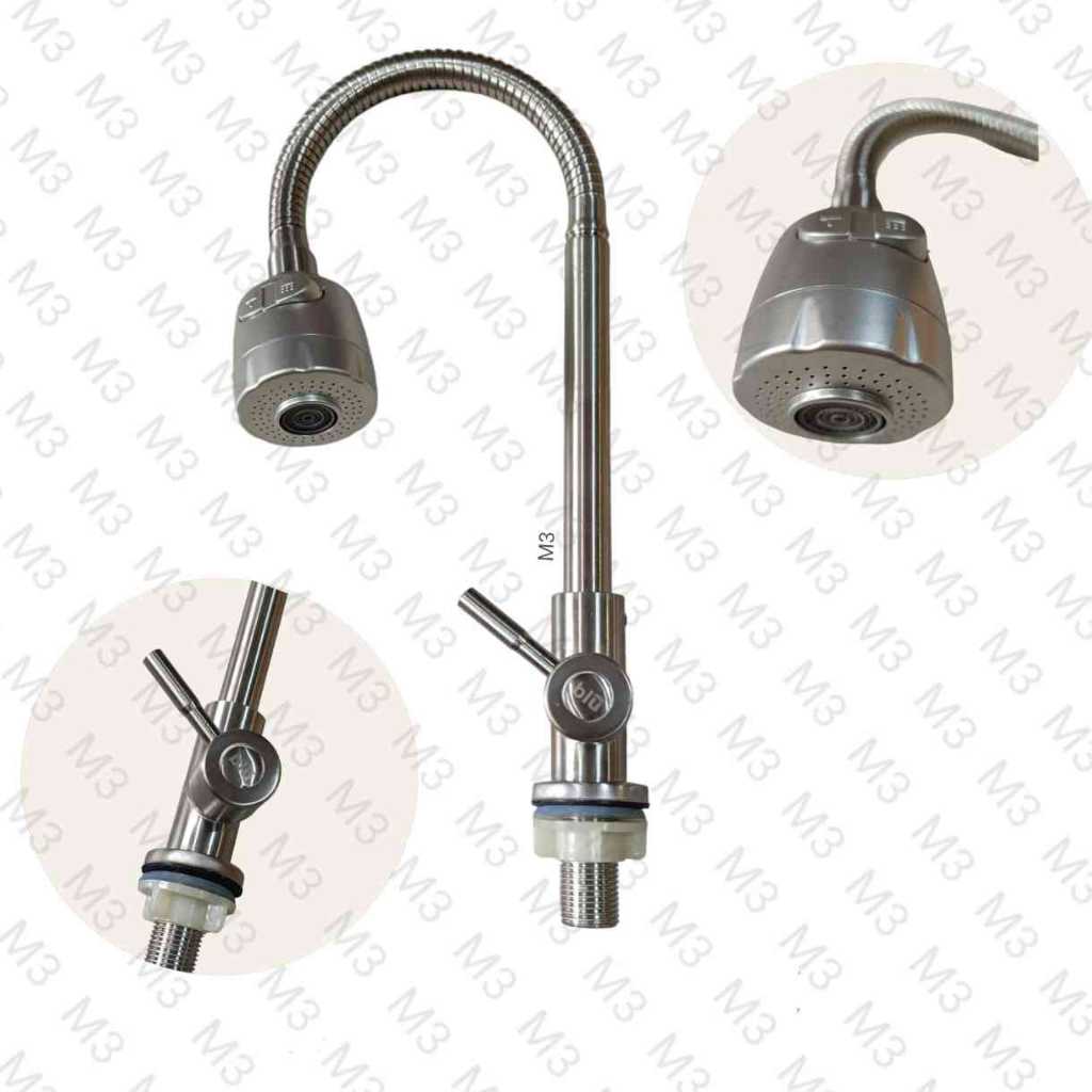 KRAN ANGSA FLEKSIBEL ENGKOL /  KRAN ANGSA MEJA BCP / KRAN CUCI PIRING DOP