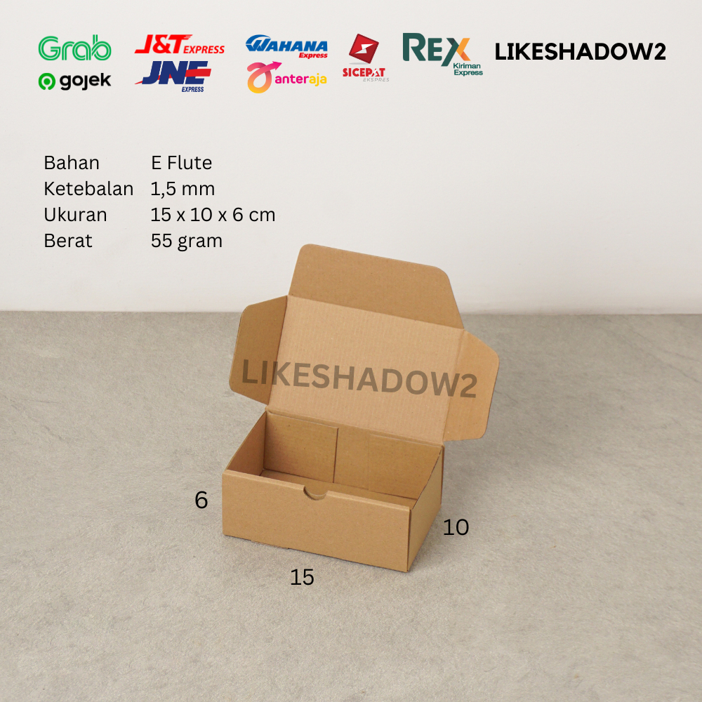 

Pizza Box/ 15x10x6 cm/ 15 x 10 x 6 cm/ Kardus Packing / Dus Packaging / Kotak Karton Brownies Kue Makanan