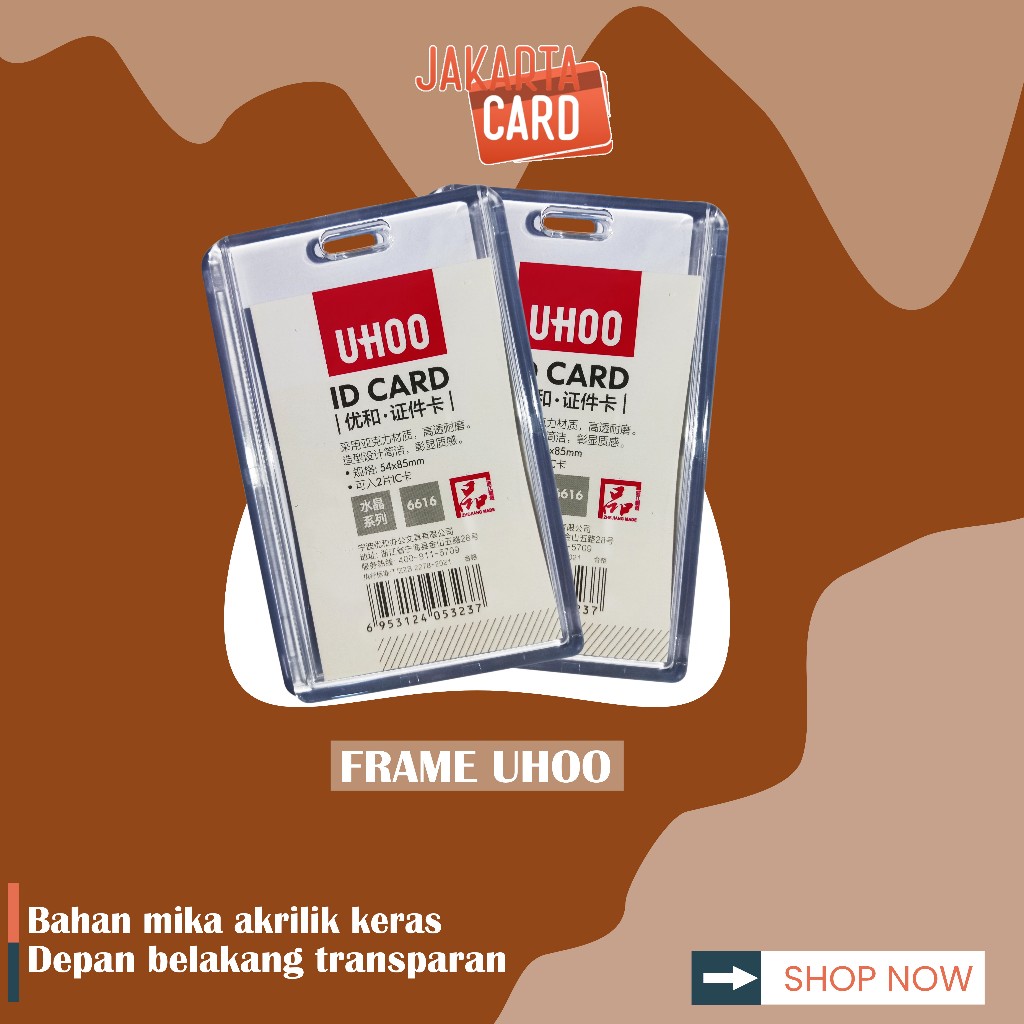 

Card holder Acrylic Transparent Badge ID Card casing Kartu pegawai akrilik UHOO 6024