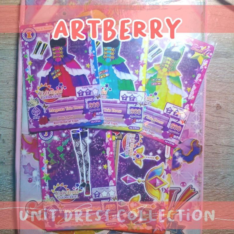 KARTU AIKATSU Unit Dress Tristar Mainan Kartu Anak  Perempuan Cantik Koleksi Kartu Main Aikatsu