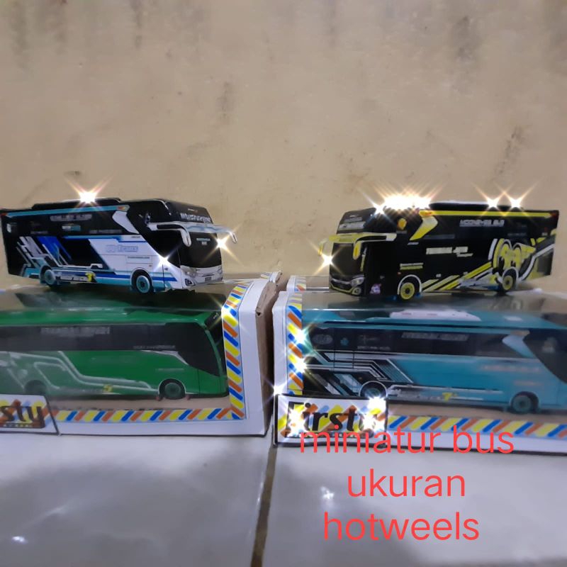 miniatur bus pariwisata ukuran hotweels