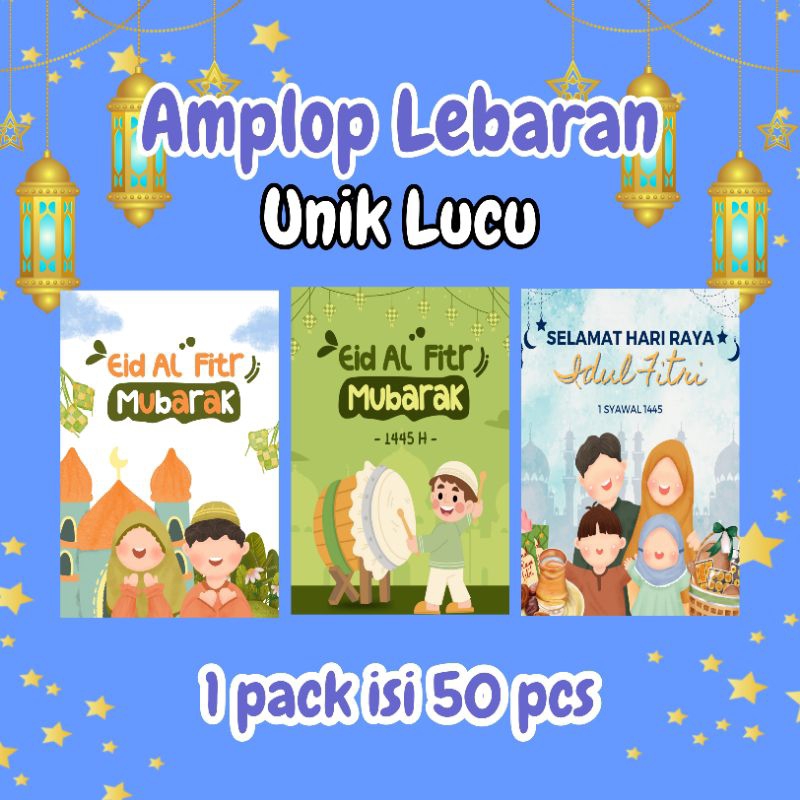 

amplop lebaran lucu 1 pack isi 50 pcs
