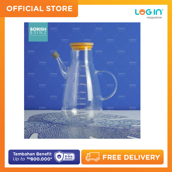 BORISH BEINZ-BOTOL MINYAK-LX-8 GLASS OILPOT 1000ML