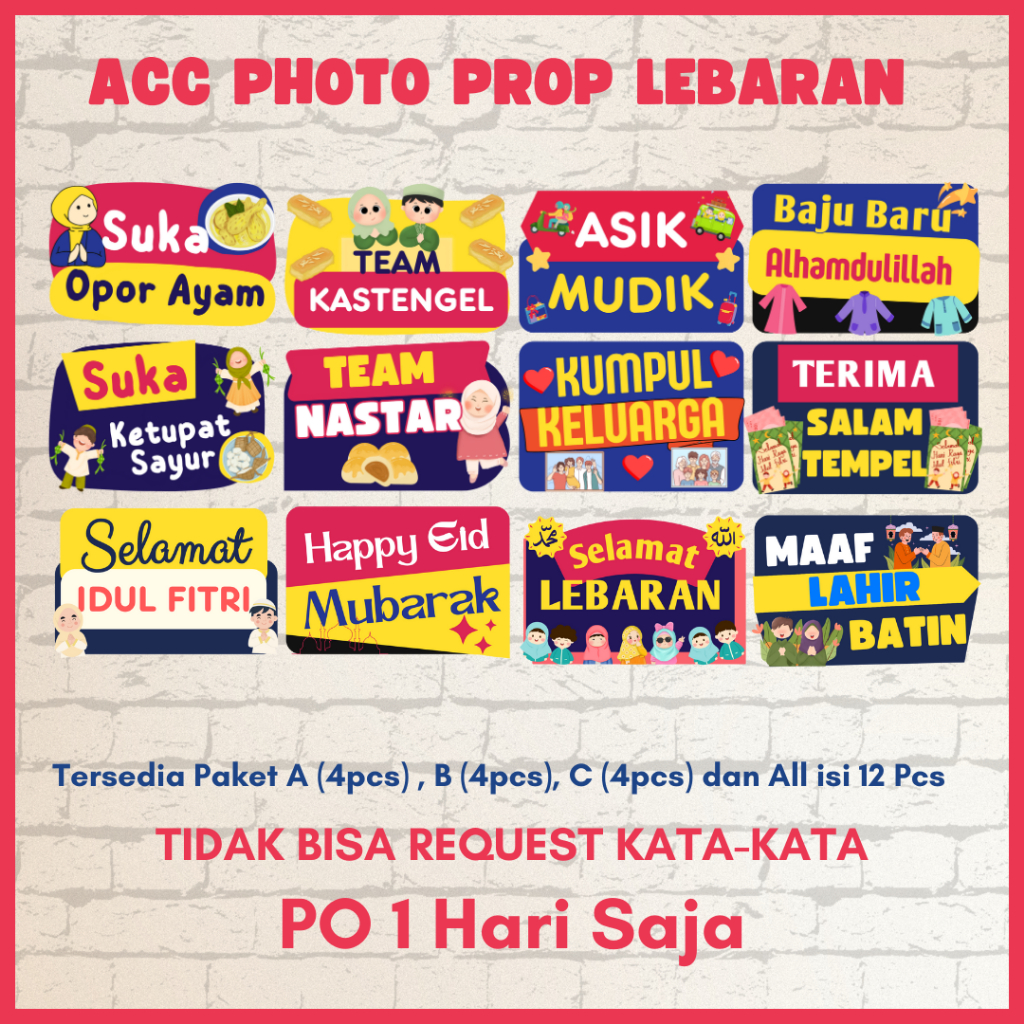 Photoprops Idul Fitri Lebaran Acc Photobooth Photo Props