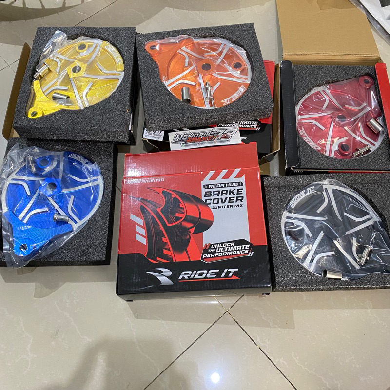 Tutup Tromol Ride it Full CNC pnp kampad rem yamaha FIS R ,Vega ,JUPZ ,MX OLD ,RX KING pnp Velg Vnd 