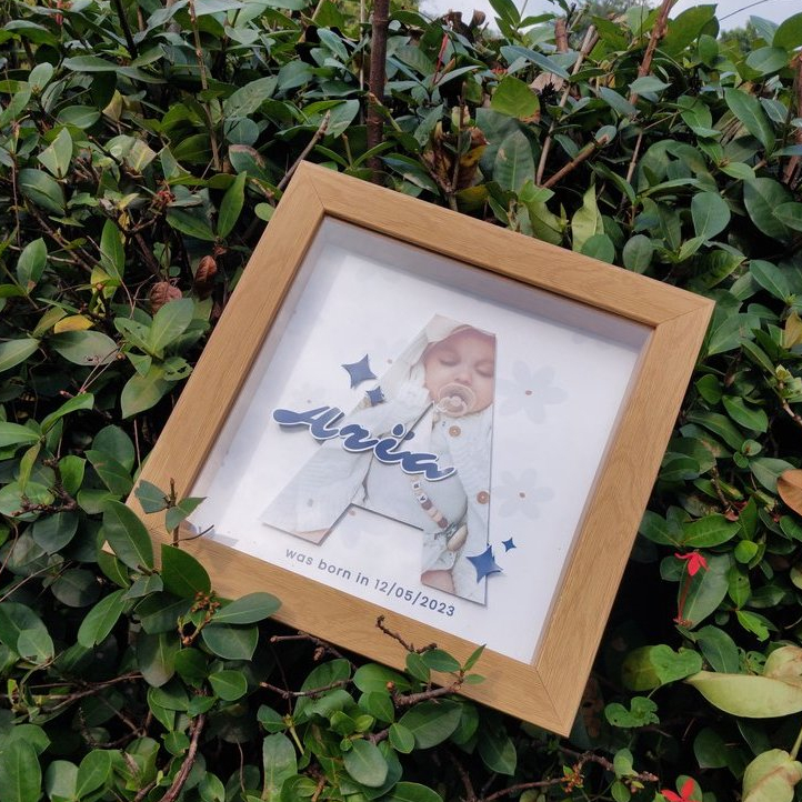 ARIA frame inisial nama bayi newborn baby gift
