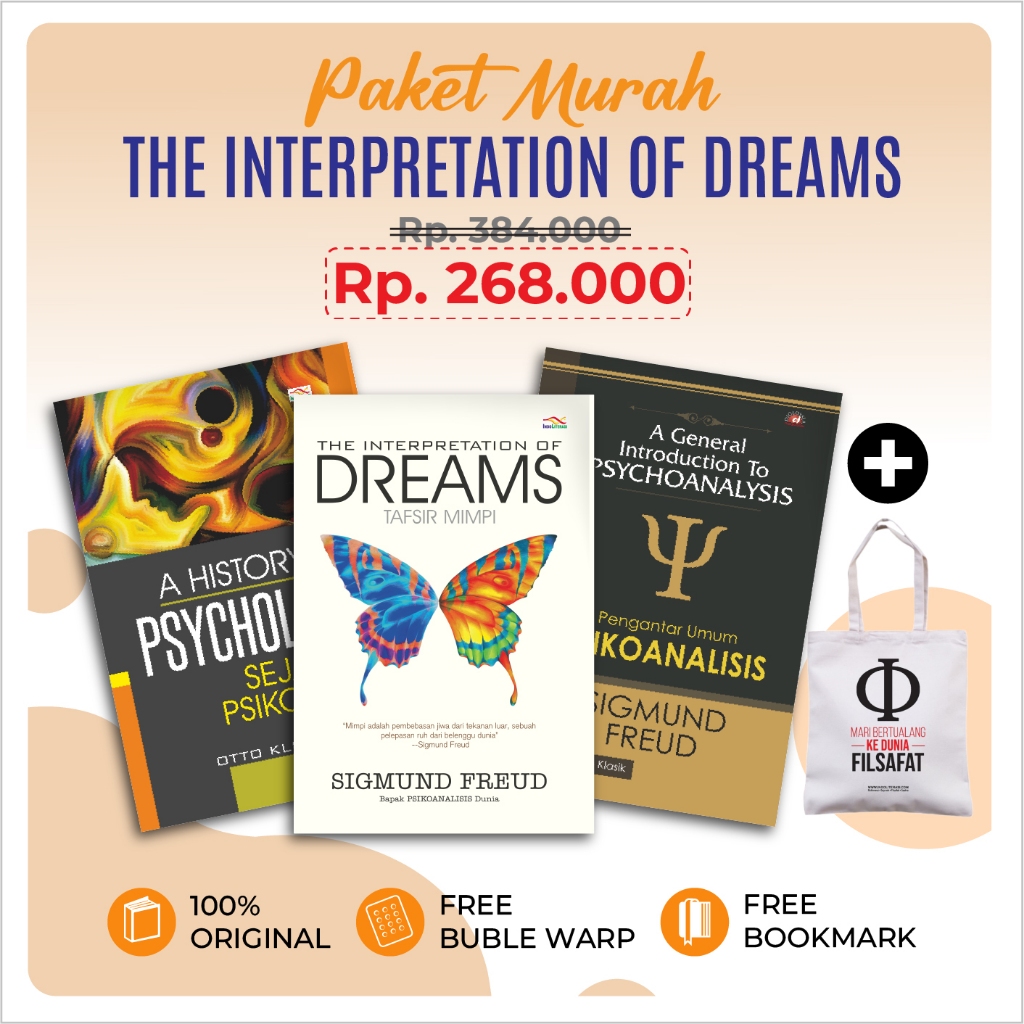 Promo Paket Buku Psikologi The Interpretation of Dreams Tafsir Mimpi