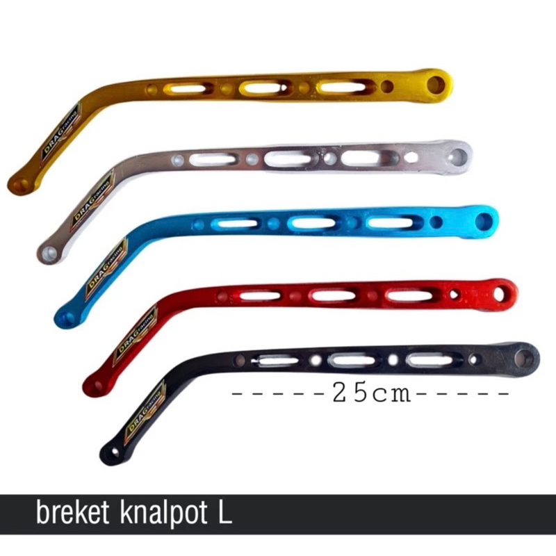 L knalpot Pangkon knalpot L 25cm breket knalpot racing model L panjang 25cm bahan full aluminium pnp