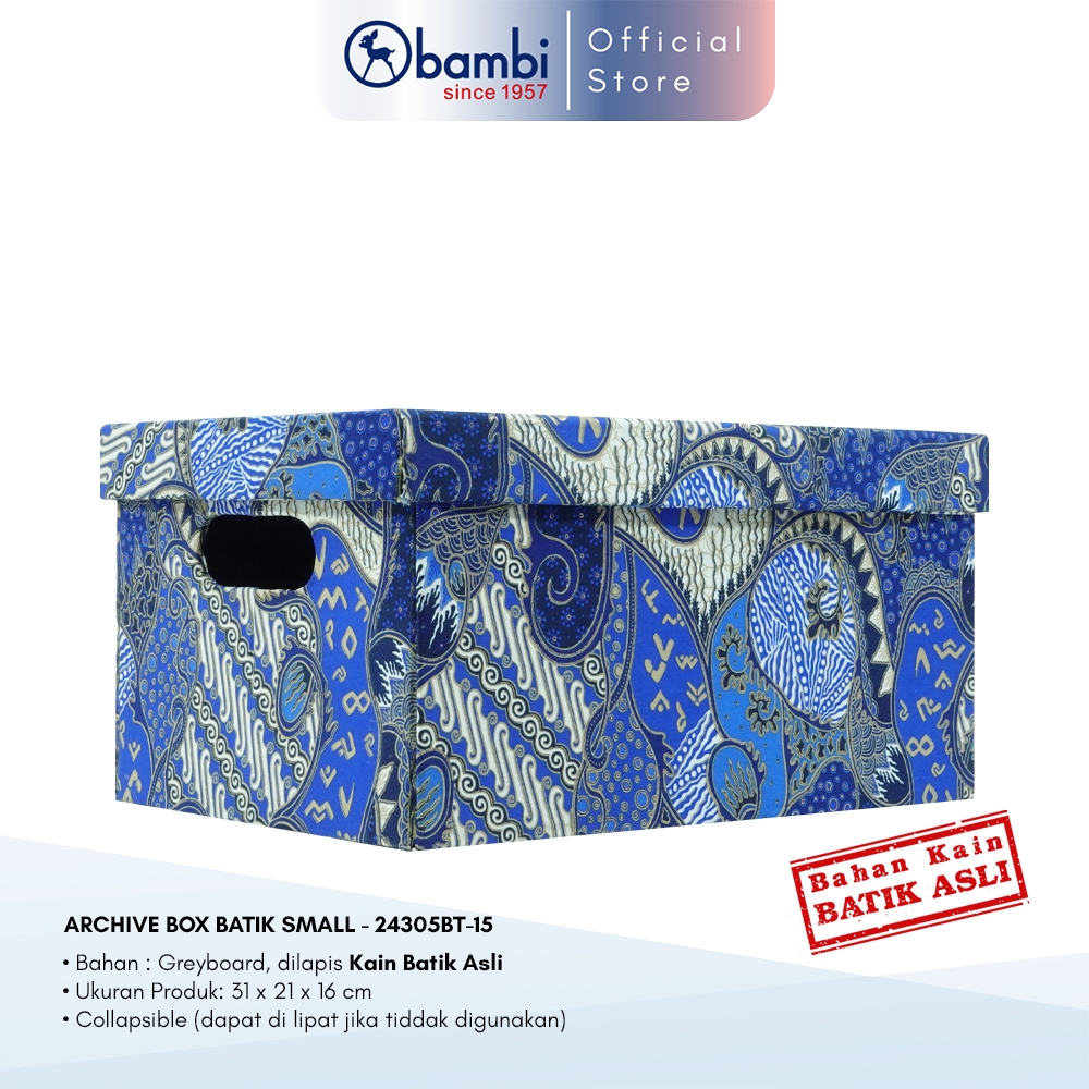 

Bambi Storage Box Edisi Premium Kain Batik Asli Kereta Kencana Small Size Original