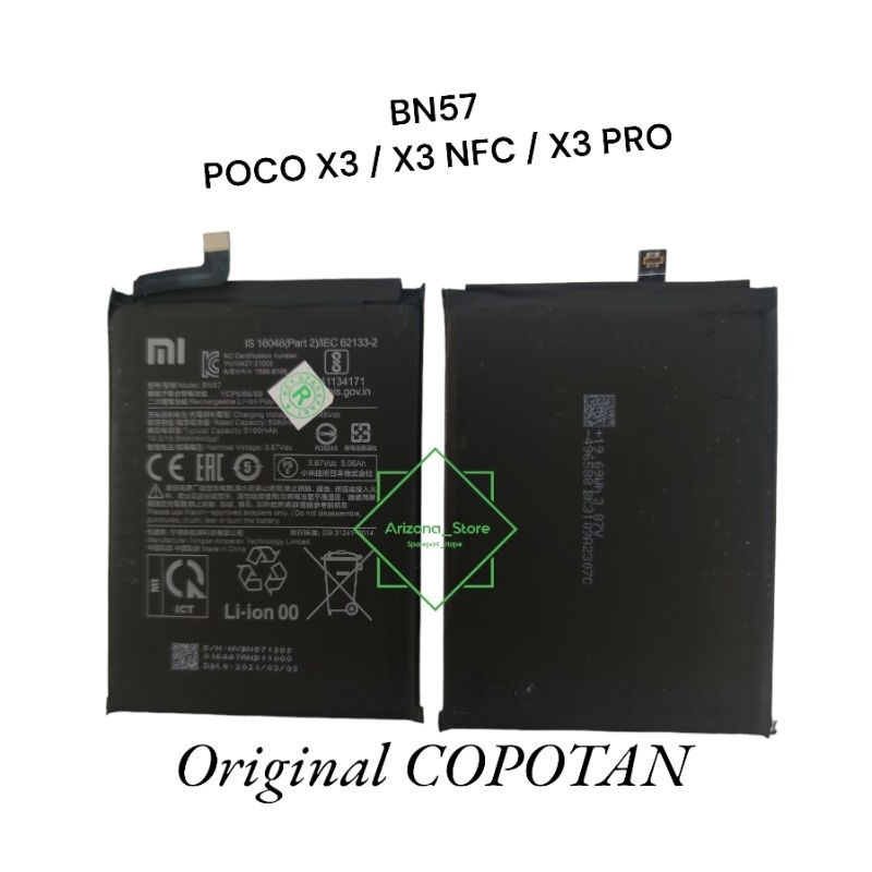 BATRE BATTREI BATU BATRE ORIGINAL BN57 POCOHONE POCO X3 / X3 NFC / X3 PRO / BN 57 ORIGINAL COPOTAN