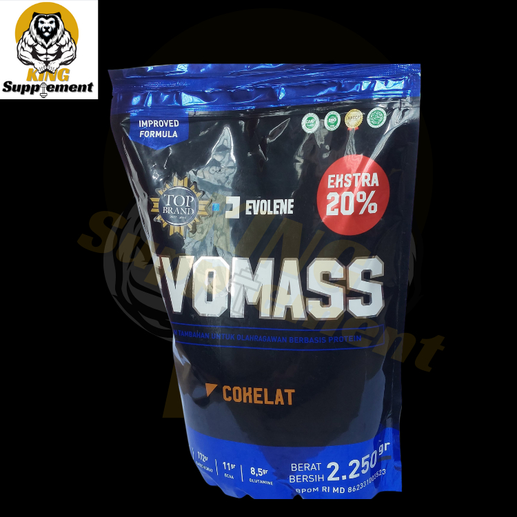 

Evomass Coklat 5 LBS - Penambah massa otot - Suplemen fitness - Pembentuk otot - Kaya Nutrisi - Surplus kalori - Minuman susu workout