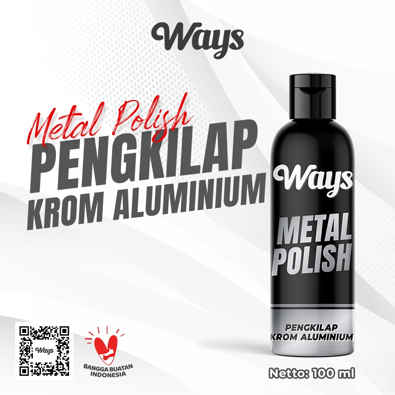 [A018] Ways Metal Polish Poles Pengkilap Aluminium Logam Perak Nikel Krom Kuningan Blok Mesin Motor 