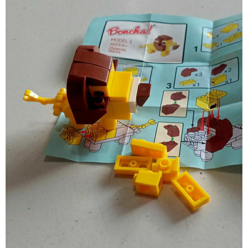 Lego Boncha kit balok animal - bongkar pasang murah
