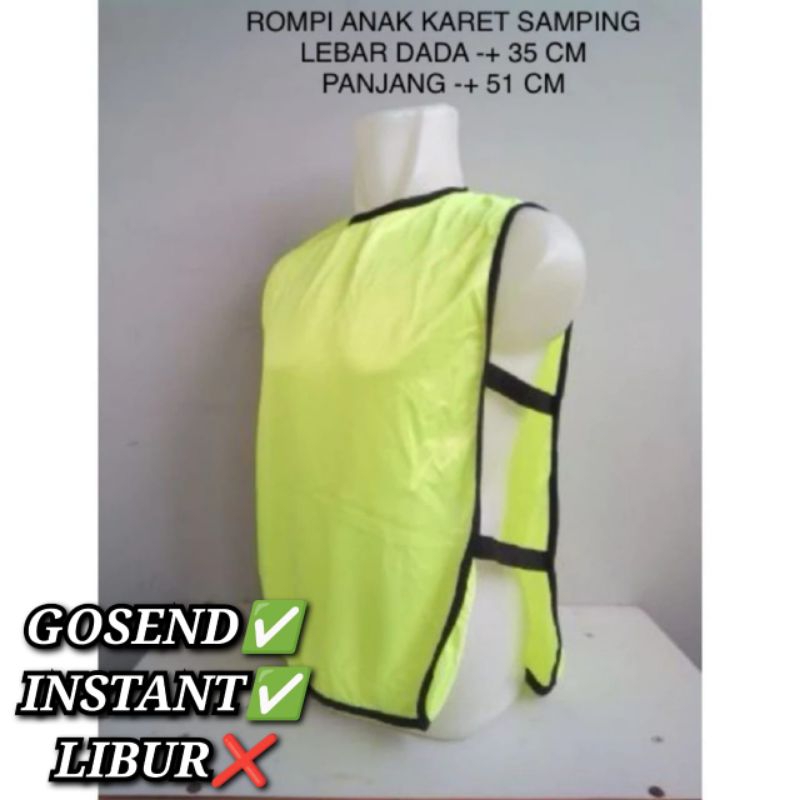 Rompi anak ssb karet bola futsal polos sekolah sepakbola