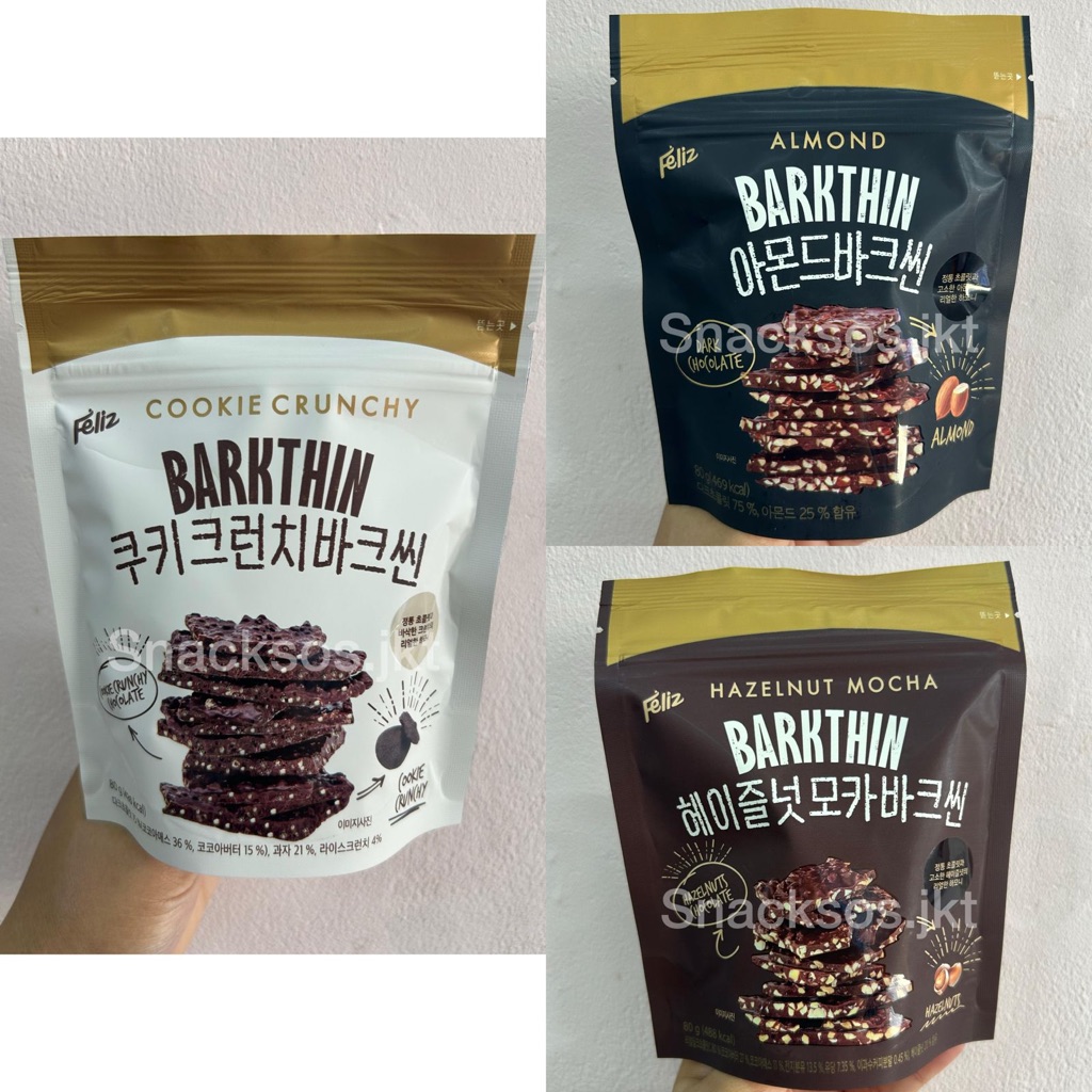 

FELIZ SAMKWANG BARKTHIN COOKIE CRUNCHY / ALMOND / HAZELNUT MOCHA CHOCOLATE