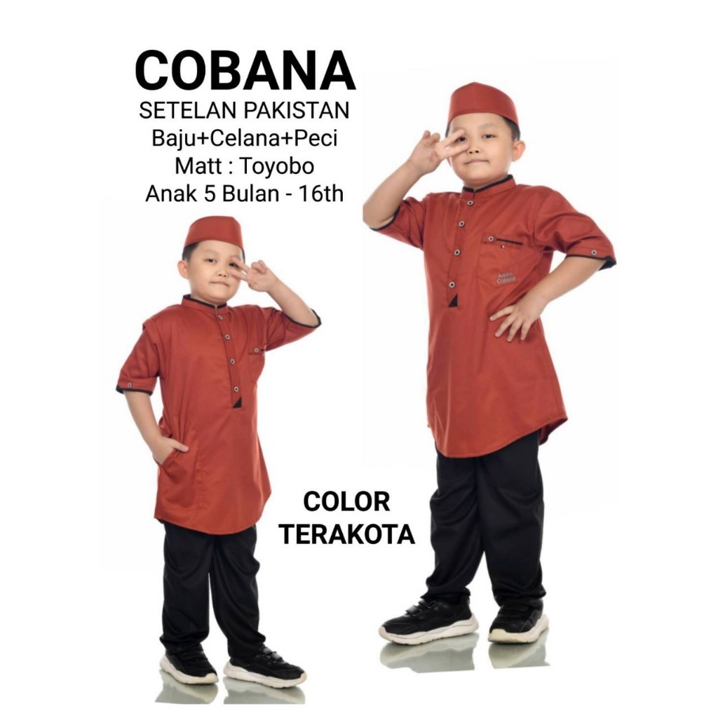 Terlaris  Koko anak setelan baju Koko anak laki laki bahan katun premium / Setelan Baju Koko Anak La