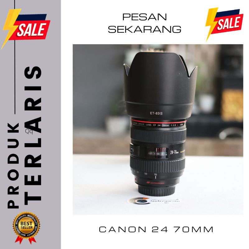LENSA CANON 24 70MM CANON 24-70MM F2.8  MULUS  MURAH TINGGAL PAKAI