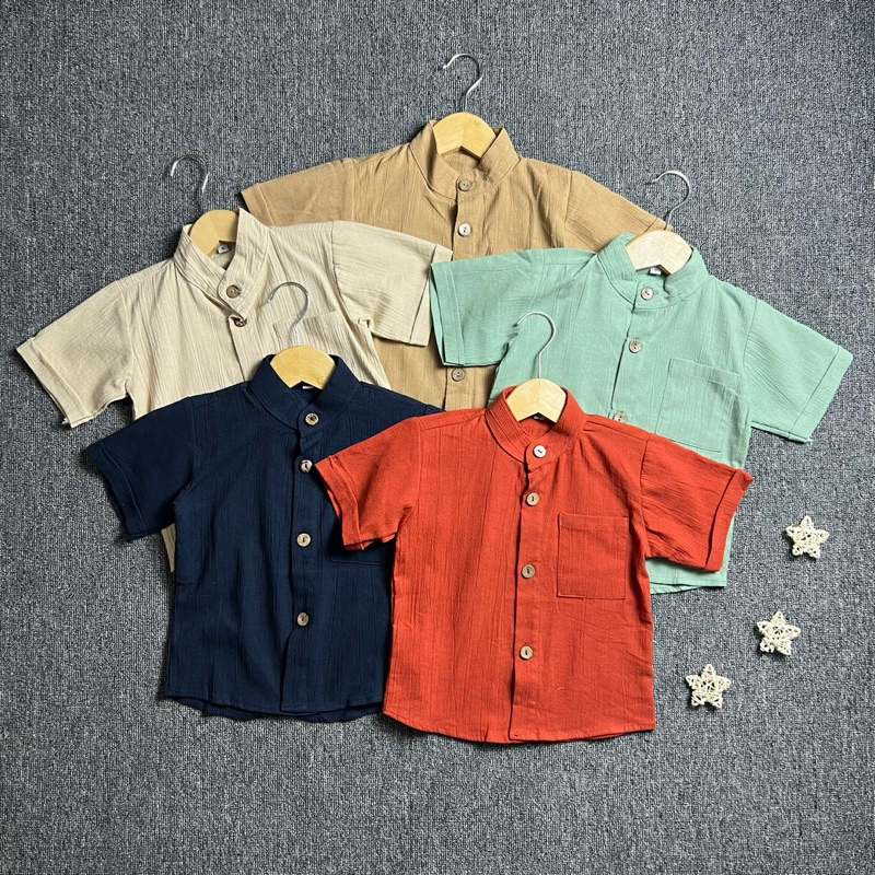 KEMKO AZAM 2-5tahun kemko pendek bahan linen angel premium