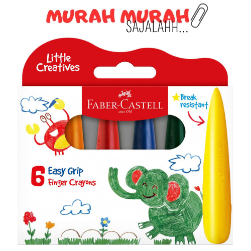 

Little Creatives / Crayon Faber Castell / Easy Grip Finger Crayons 6 Warna