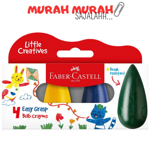 

Little Creatives / Crayon Faber Castell / Easy Grasp Bulb Crayons 4 Warna