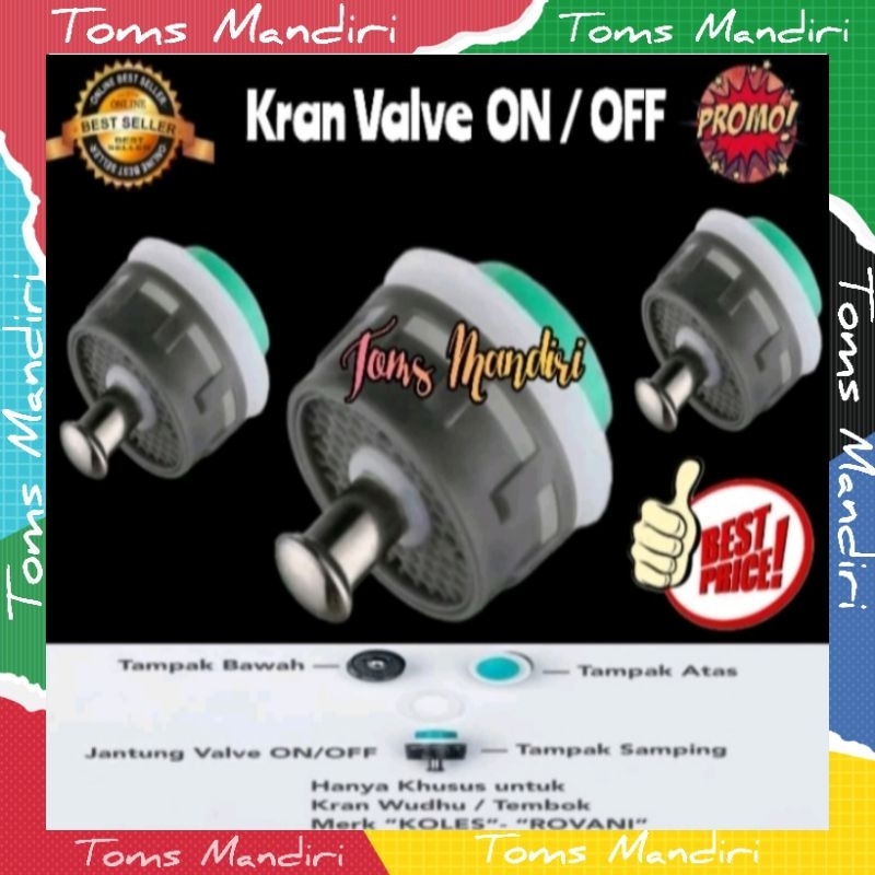 Jantung Kran Valve Wudhu ON / OFF