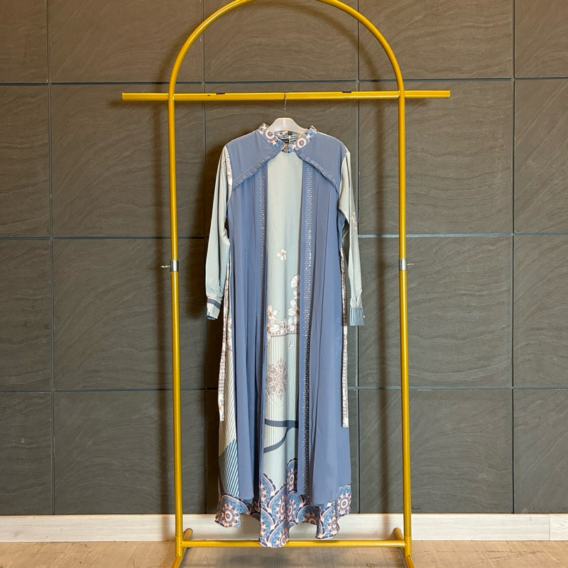 KHALIAMUSLIMWEAR - Naomi Dress Gamis DiorSilk Mix Ceruty Babydoll dengan Payet